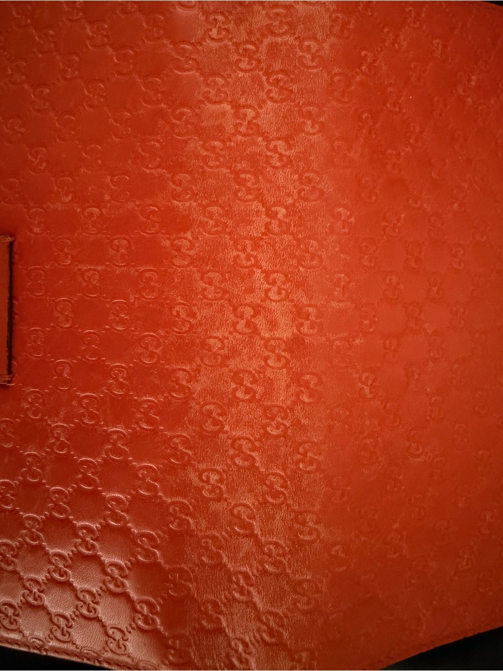 Gucci Red Embossed Leather Wallet - Picture 2 of 4